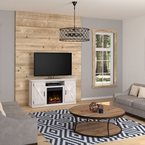 slide 1 of 9, Cottonwood Fireplace TV Stand for TVs up to 55"