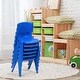 preview thumbnail 3 of 8, Gymax 6-pack Kids Plastic Stackable Classroom Chairs Indoor/Outdoor - 14'' X 13'' X 21''