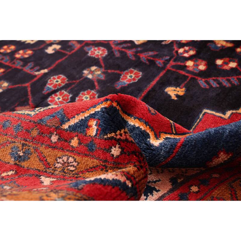 ECARPETGALLERY Hand-knotted Anadol Dark Navy Wool Rug - 6'6 x 8'6