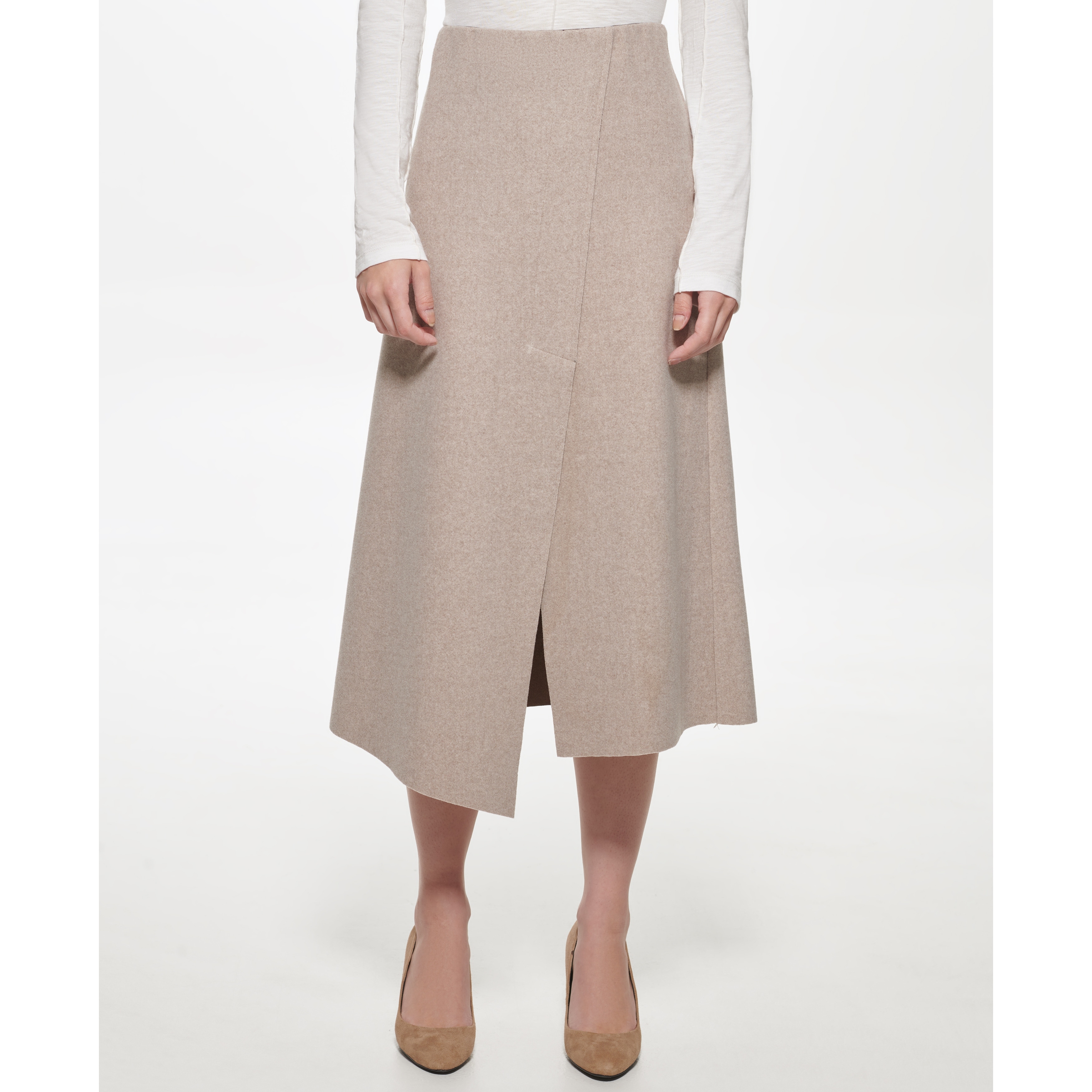 DKNY Textured Midi Skirt