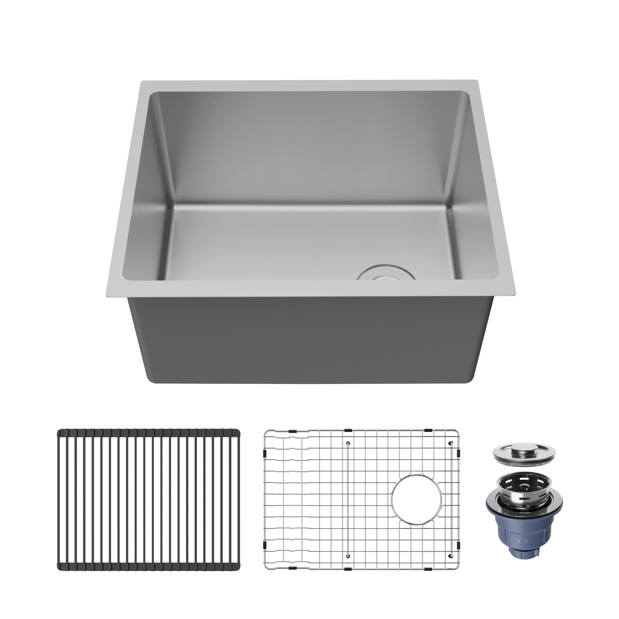 Karran Fusion Undermount 23-in x 18-in Stainless Steel Single Bowl Workstation Kitchen Sink - Stainless Steel