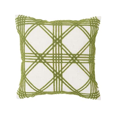 17" x 17" Lattice Tufted Throw Pillow