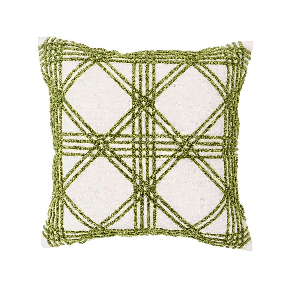 17" x 17" Lattice Tufted Throw Pillow