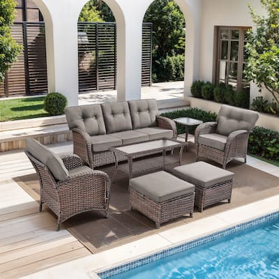 Pocassy Ooutdoor Patio Sofa Funiture Chairs Set