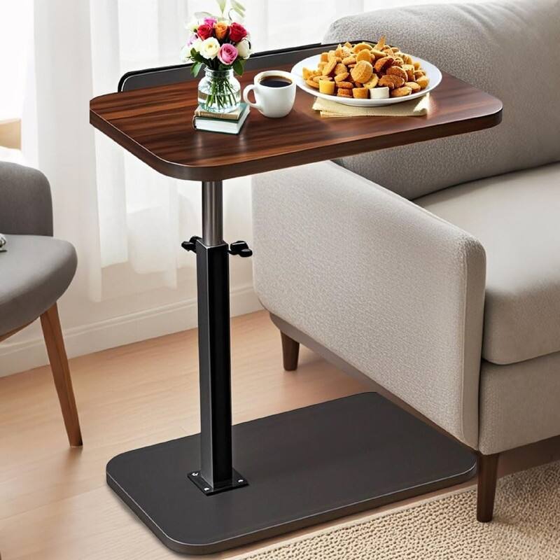 C Table End Table Adjustable Height - 15.7"D x 11.8"W x 30"H