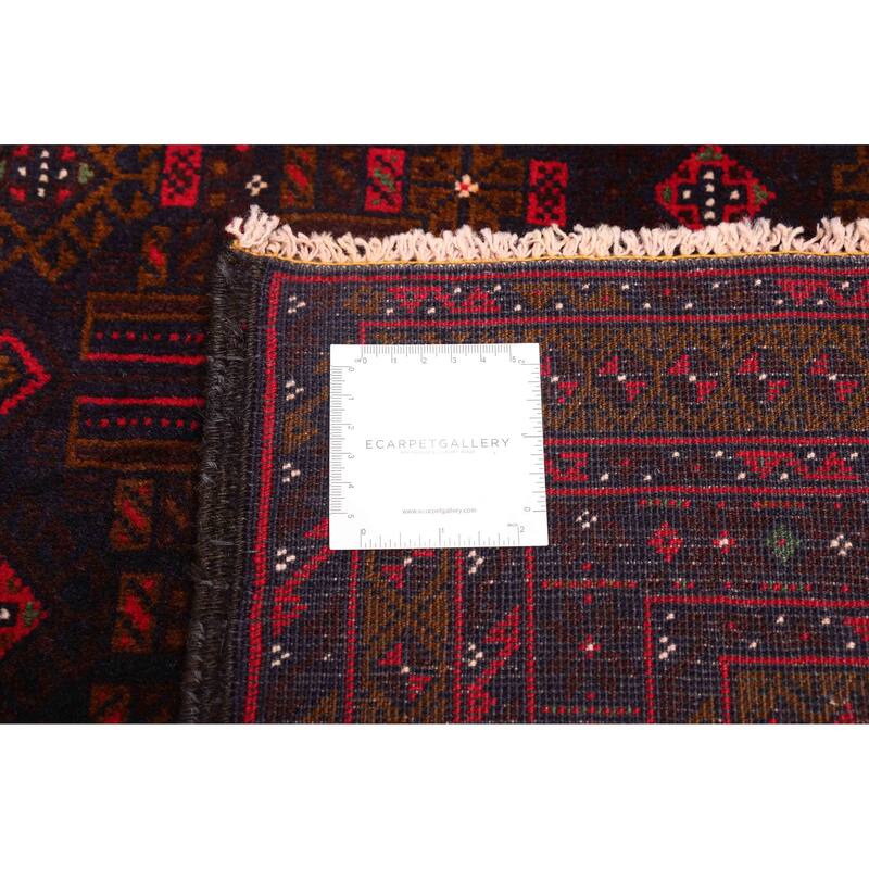 ECARPETGALLERY Hand-knotted Teimani Dark Navy Wool Rug - 3'7 x 6'1