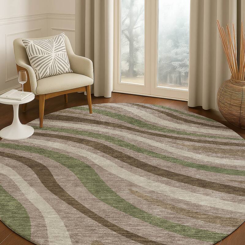 Machine Washable Indoor/ Outdoor Traditional Mimi Chantille Rug