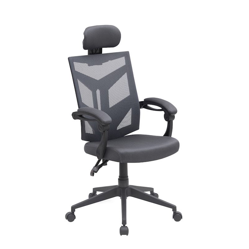 Adjustable Ergonomic Office Chair with Headrest Ergonomic Desk Chair High Back Mesh Office Chairs with Lumbar Support and Wheels