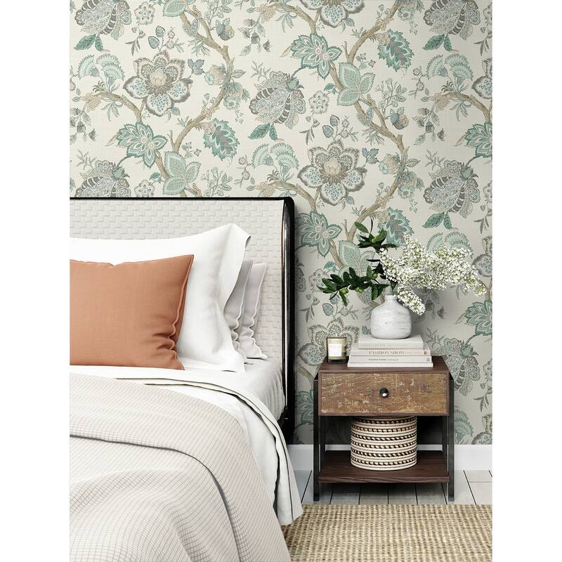 Seabrook Designs Bernadette Jacobean Nonwoven Unpasted Wallpaper