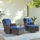 Option Brown Wicker / Blue Cusion