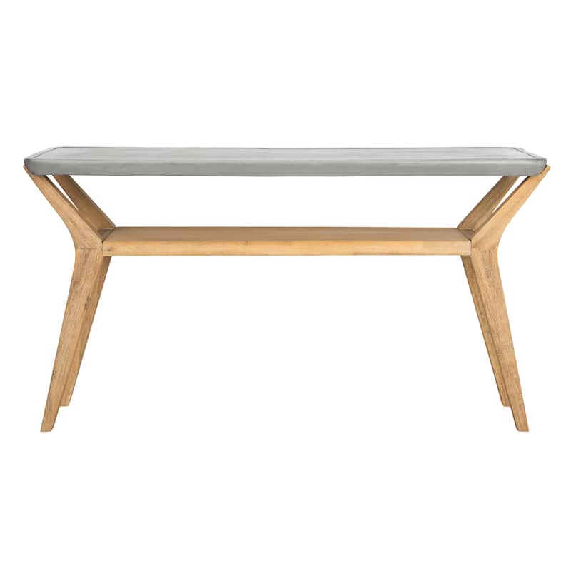 SAFAVIEH Naemi Dark Grey Modern Concrete Indoor/ Outdoor Console - 55.1" x 17.7" x 29.5" - 55Wx18Dx30H