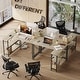 preview thumbnail 46 of 113, Small L Shaped Desk with Storage Shelves Corner Computer Desk