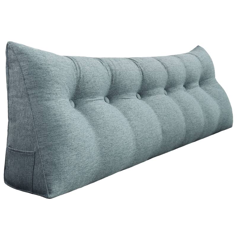 WOWMAX Bed Rest Reading Wedge Headboard Backrest Tufted Pillow
