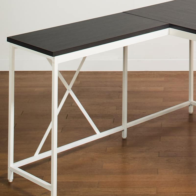 Olympus Wood and Metal Corner Desk