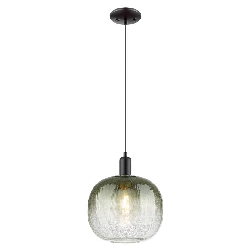 Innovations Lighting Downtown Urban - Brookhaven Sphere - 1 Light 10" Cord Hung Mini Pendant - Slate Shade/Matte Black