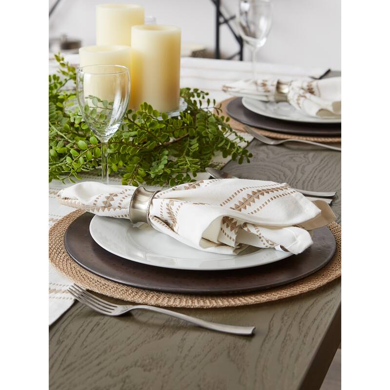 DII French Blue Zig Dobby Stripe Napkin (Set of 6)