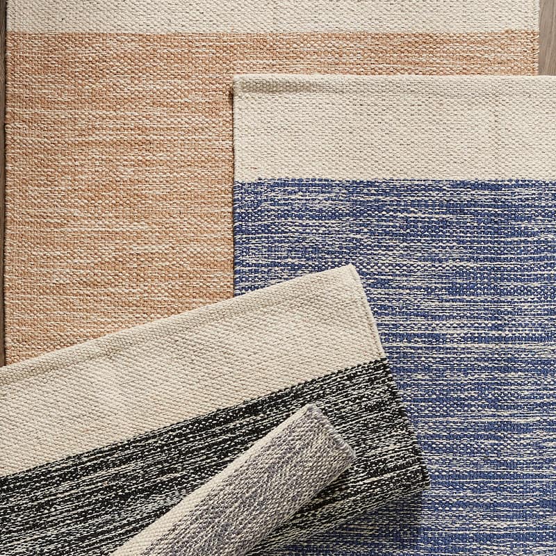 DII Stone Dobby Stripe Hand-Loomed Rug 2ft 6inx6 Ft - 36.0 In. L X 24.0 In. W X 0.2 In. H
