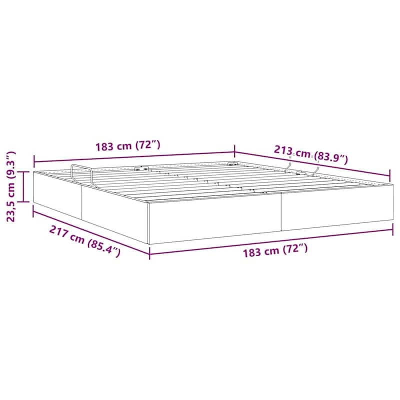 vidaXL Storage Bed with Mattress in Velvet