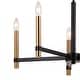 preview thumbnail 12 of 13, Damen 5 Light Black and Brass Contemporary Candle Chandelier - 25-in W x 18.5-in H x 25-in D