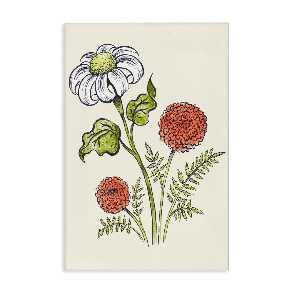 Stupell Vintage Style Garden Blossoms Canvas Wall Art Design By Hannah Moren