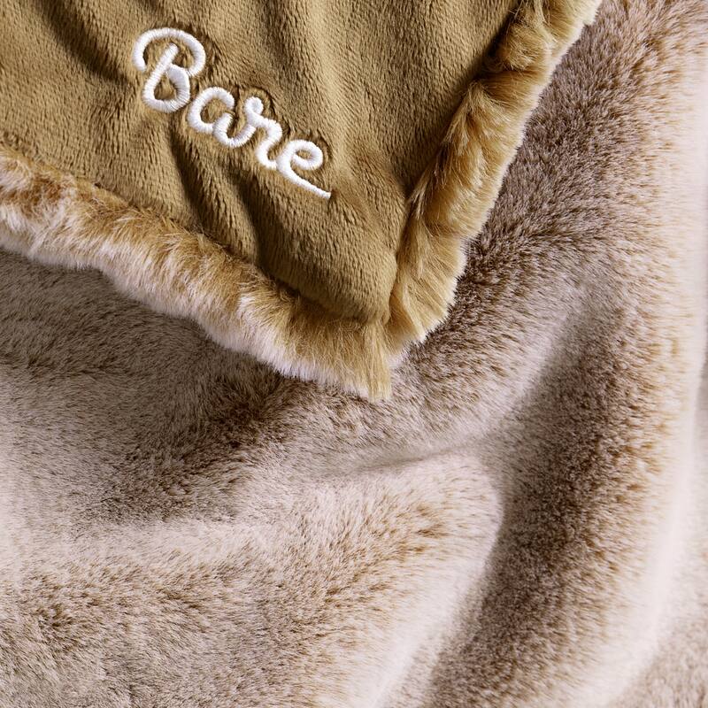 Bare Home Faux Fur Blanket - Ultra-Soft Blanket - Luxurious Fuzzy Warm