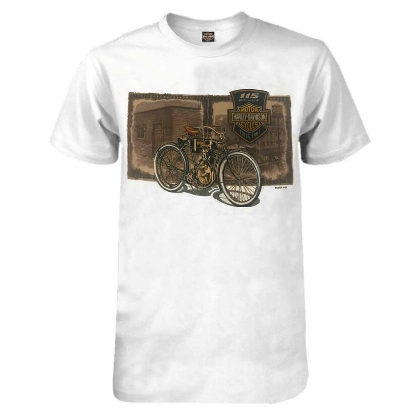 Shop Harley Davidson Men S 115th Anniversary Vintage Film Short Sleeve T Shirt White Overstock 18155094 White 5xl