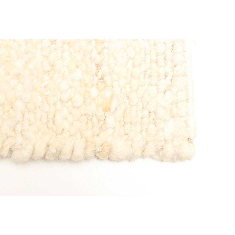 ECARPETGALLERY Braid weave Sienna Cream Wool Rug - 5'3 x 8'2