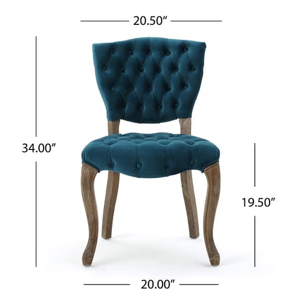 dimension image slide 1 of 8, Maison Rouge Anwar Tufted Dining Chairs- (Set of 2)
