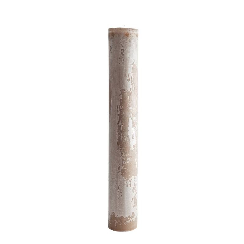 Sm. Round 1-Wick Pillar Candle 4"Dia x 19.65"H Opaque - Opaque