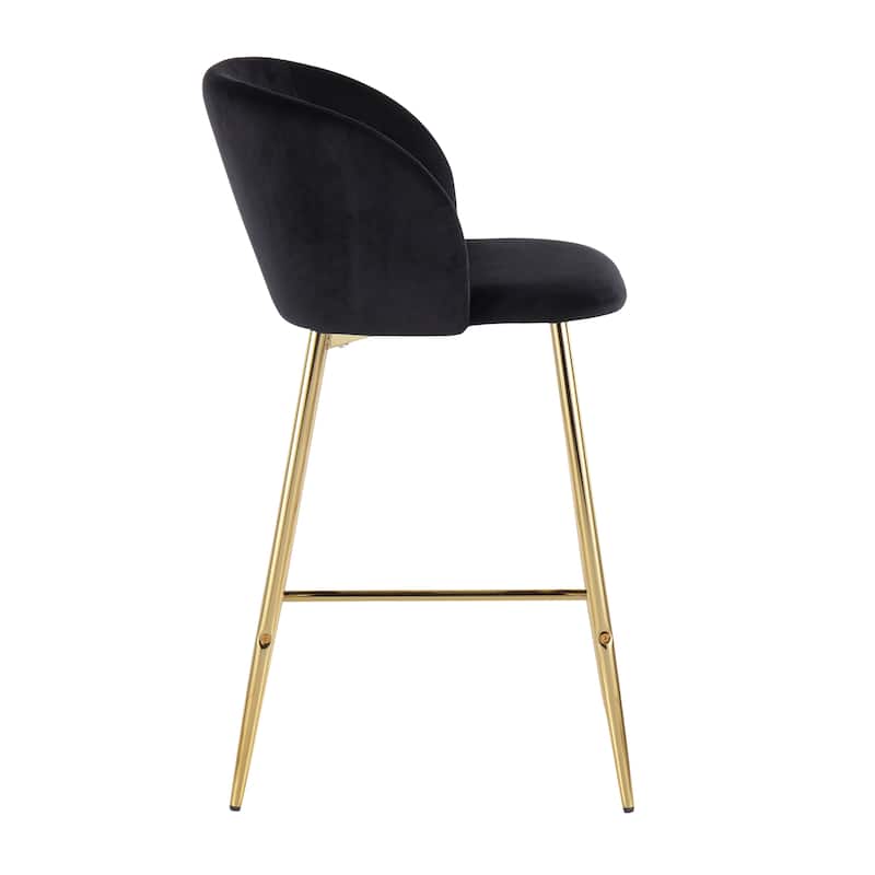 Silver Orchid Harding Velvet Counter Stool (Set of 2)