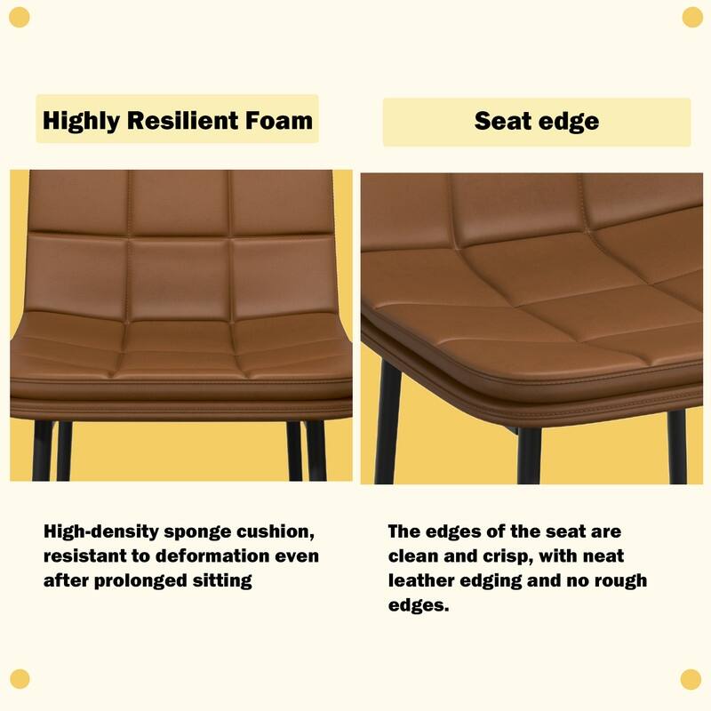 Metal Upholstered Bar Stools (Set of 4)