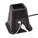 preview thumbnail 3 of 4, Honey-Can-Do Set of 4 Black Bed Risers with Outlets & USB Ports