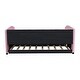 preview thumbnail 8 of 9, Contemporary Design Upholstered Daybed with Ergonomic Backrest and Trundle, Space-saving, Twin Size, Pink