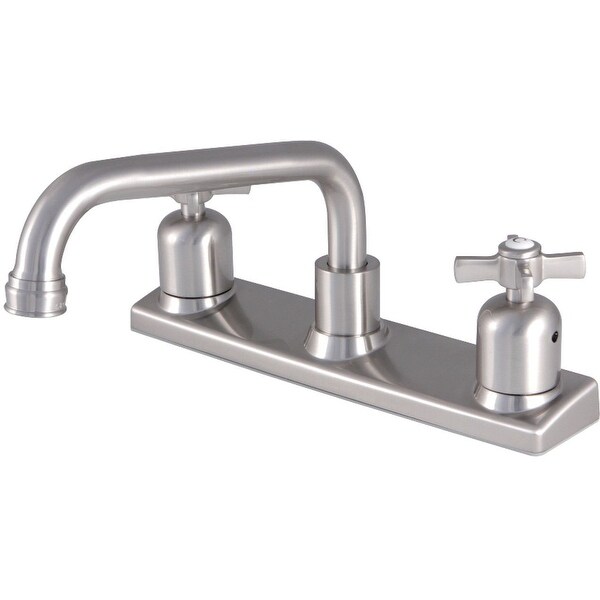Kingston Brass FB213.ZX Millennium 1.8 GPM Widespread Kitchen Faucet with Duraseal Washerless Cartridge