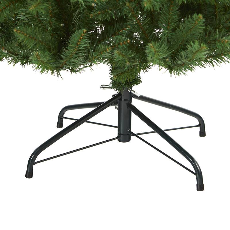 7ft Slim Green Artificial Christmas Tree with Lights - Holiday Decor, Festive Tree, Indoor Xmas Tree - 84