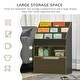 preview thumbnail 6 of 8, Kids Bookcase Multi-Shelf Rack Organizer with Storage Drawer for Books, Playroom, Brown