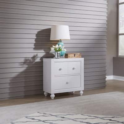 Copper Grove Cottage View White 2 Drawer Night Stand