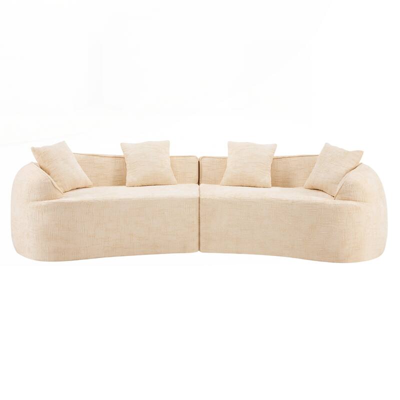 Curved Compressed Sofa, Creative Nordic-style Design for Living Room
