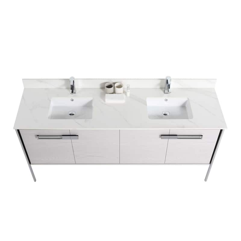 Fine Fixtures Oakville Bathroom Vanity with White Ceramic Sink