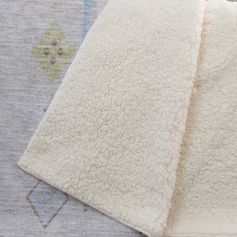 Premium Machine Washable ASB177 Boho Tribal Sherpa Throw Blanket