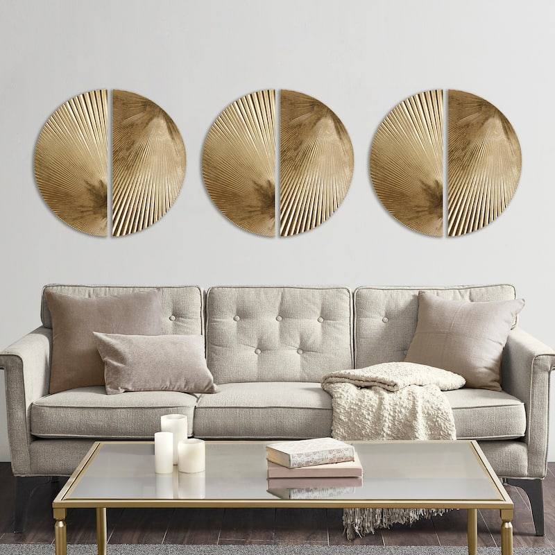 Madison Park Radiant Half-moon 2-piece Metal Wall Decor Set