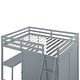 preview thumbnail 13 of 24, All-in-one Loft Bed with Desk, Storage Shelves and Wardrobe, Full Size