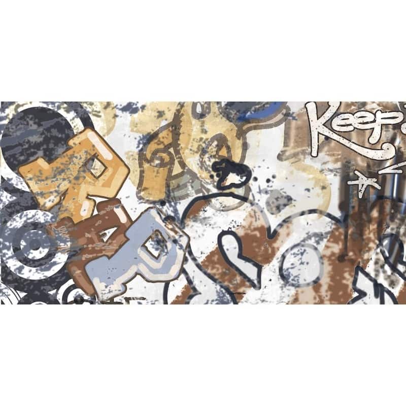 Monroe 24x48 White Matte Graffiti Porcelain Tile - Floor & Wall - Large Format