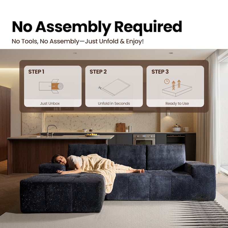 XIZZI Modular Sectional Sofa with L-Shape Chaise