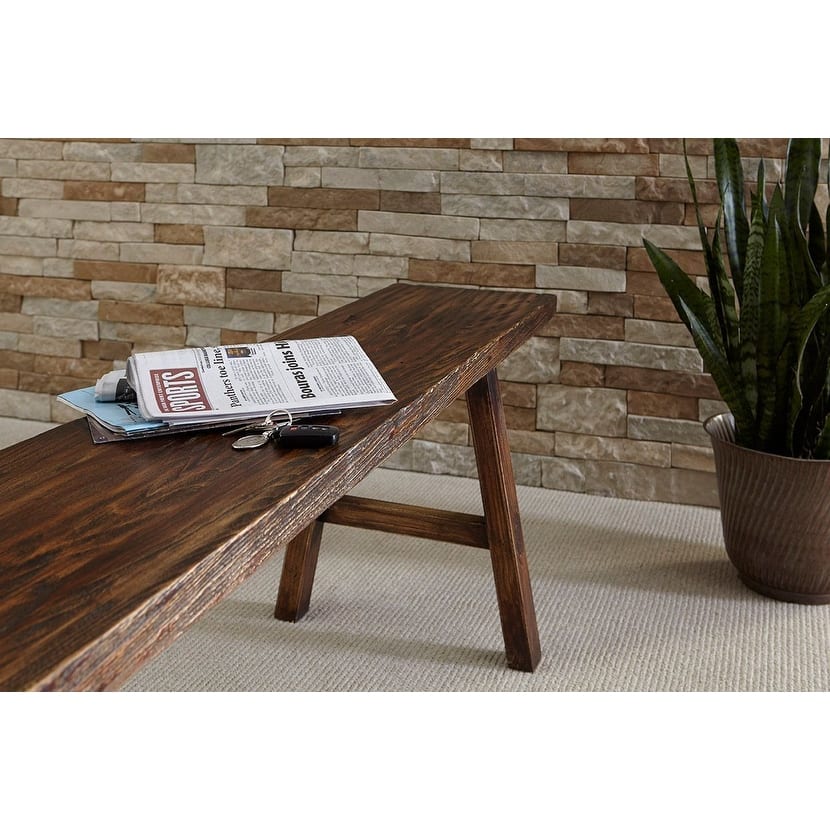 Furniture Classics Simple Antique Bench, Brown