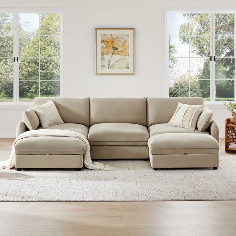 Spruce & Spring Oversized Cloud Modular Sectional Couches for Living Room
