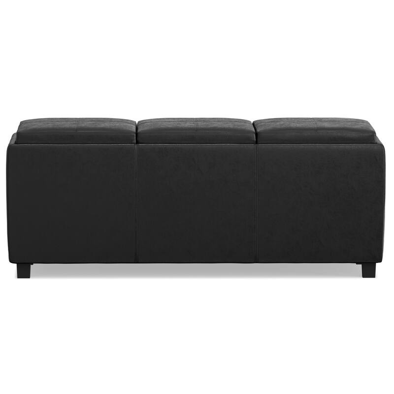 WYNDENHALL Franklin 42-in. Wide Contemporary Rectangular Storage Ottoman