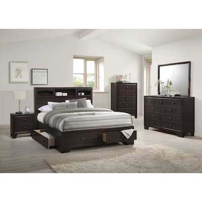 HomeRoots 31" Espresso Rubber Wood Chest