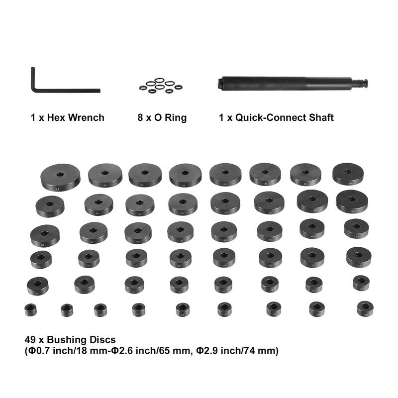 Custom Bushing Bearing & Seal Driver Set, Transmission Wheel Axle Bearing Race - 52PCS