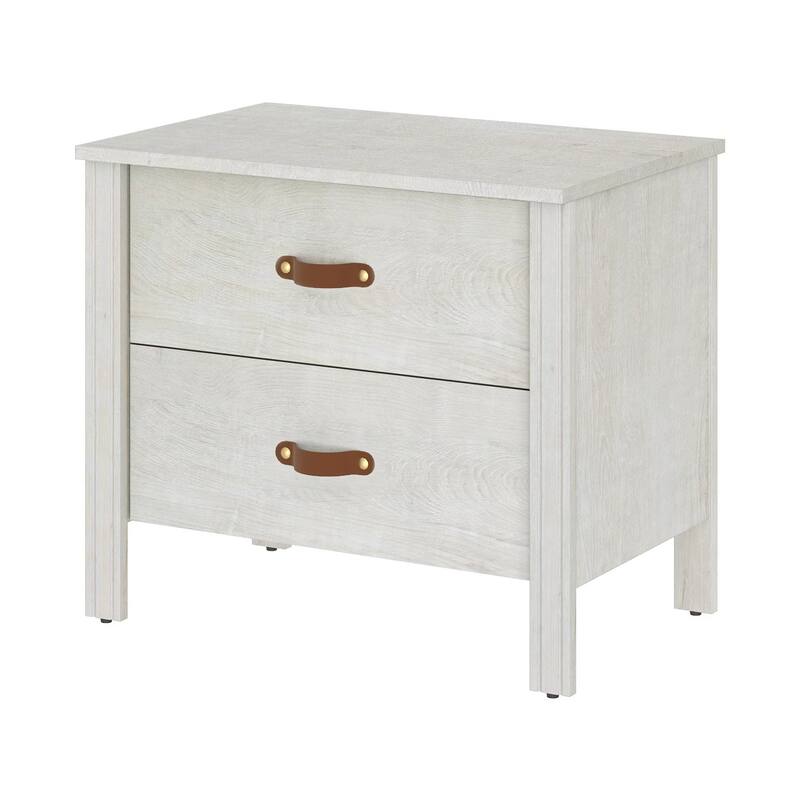 Small Side Table End Table Nightstand with Drawers - White - 1 Piece